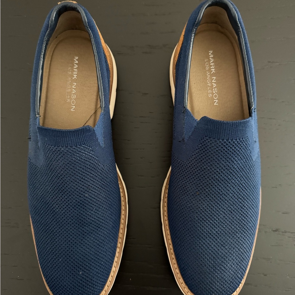 Mark Nason Men's Blue Slip-On Loafers